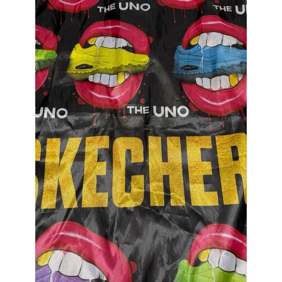 Skechers Shoes The Uno Mouth Teeth Nylon Backpack Tote Knapsack Bag - Picture 3 of 5